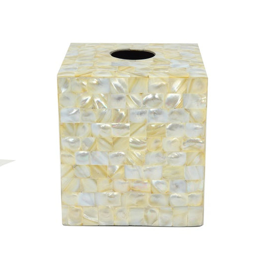 MOP Barker -  Mother of Pearl Metal Tissue Cover with circular opening